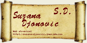 Suzana Đonović vizit kartica
